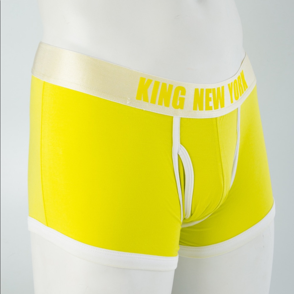 KING NEW YORK , TRUNK , bamboo fabric underwear.(YELLOW NEON).